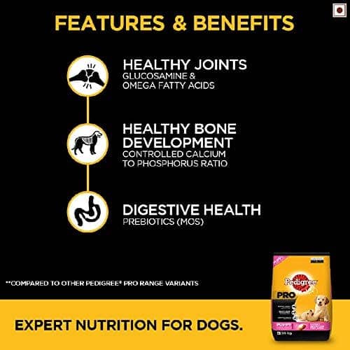 Pedigree PRO Expert Nutrition for Large Breed Puppy Dry and Chicken Chunks in Gravy Puppy Wet Food Combo - Image 6