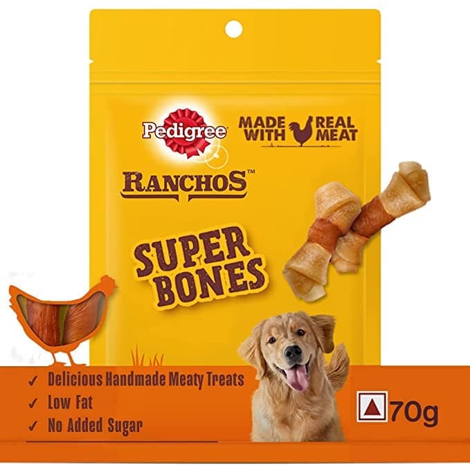 Pedigree Ranchos Super Bones Chicken & Milk, Spiral Wrap Chicken & Smokey Lamb and Roasted Lamb Tasty Jerky Dog Treats Combo - Image 4