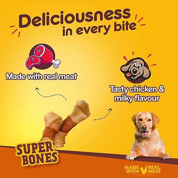 Pedigree Ranchos Super Bones Chicken & Milk, Spiral Wrap Chicken & Smokey Lamb and Roasted Lamb Tasty Jerky Dog Treats Combo - Image 7