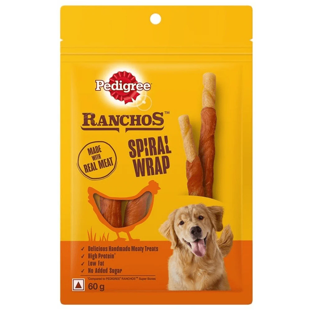 Pedigree Ranchos Super Bones Chicken & Milk, Spiral Wrap Chicken & Smokey Lamb and Roasted Lamb Tasty Jerky Dog Treats Combo - Image 8