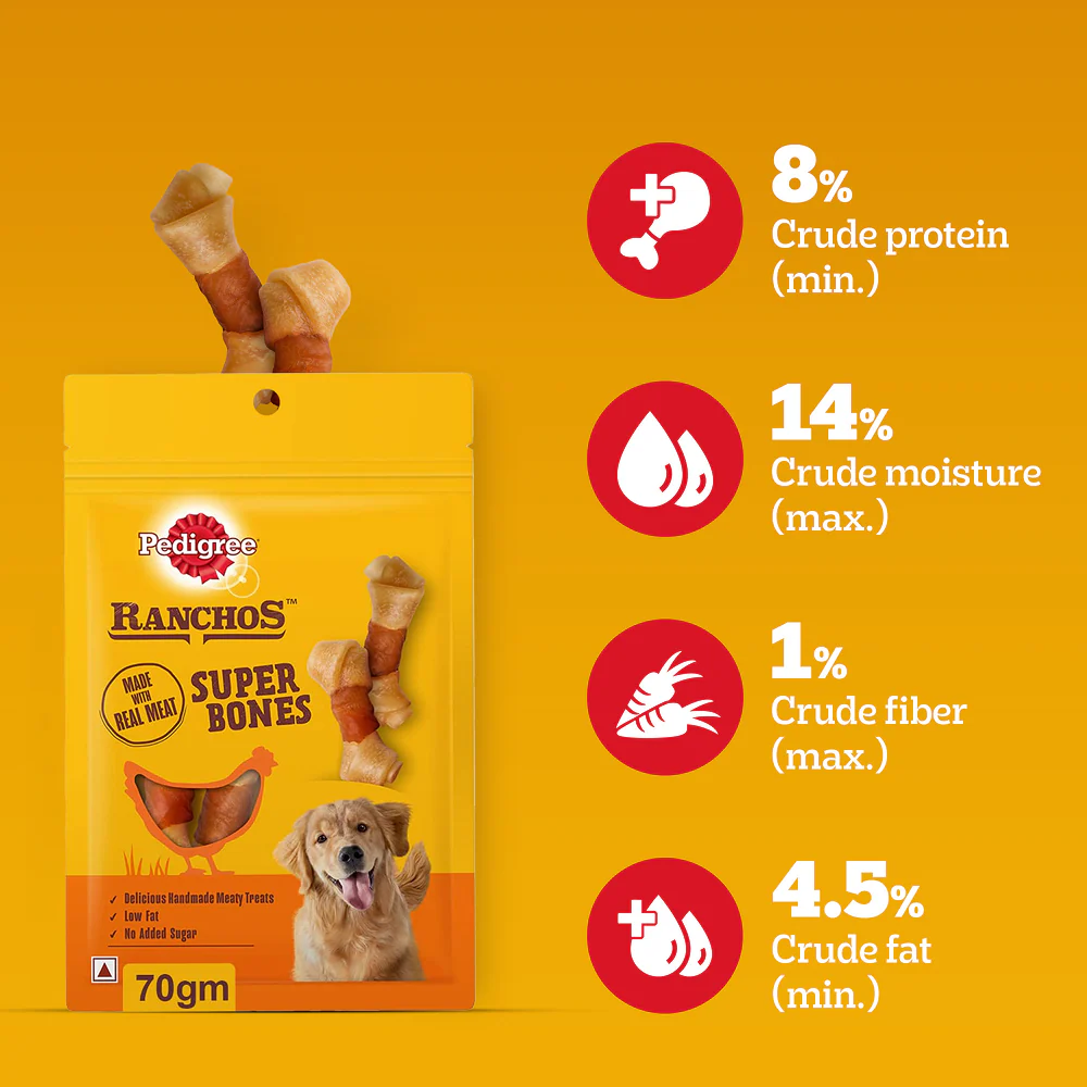 Pedigree Ranchos Super Bones Chicken & Milk Dog Treats - Image 4
