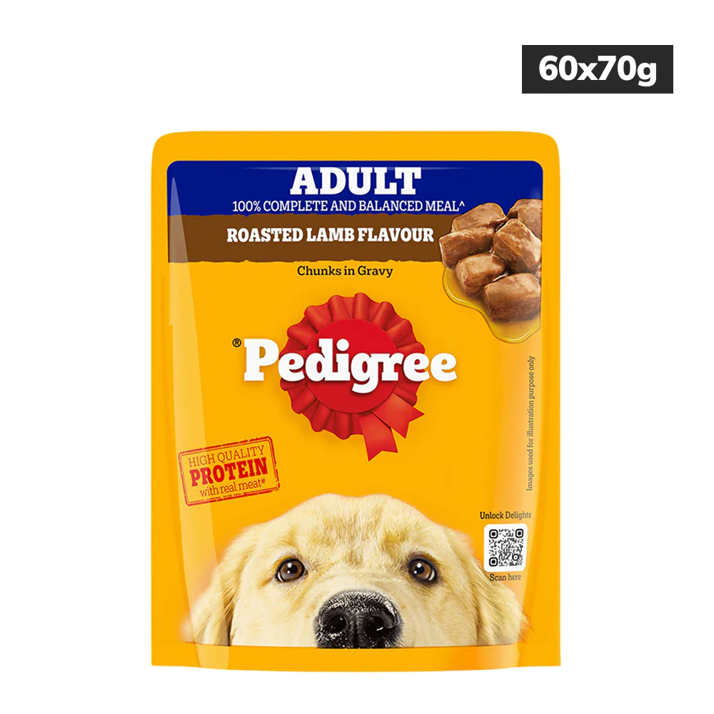 Pedigree Roasted Lamb Flavour Chunks in Gravy Adult Dog Wet Food - Image 22
