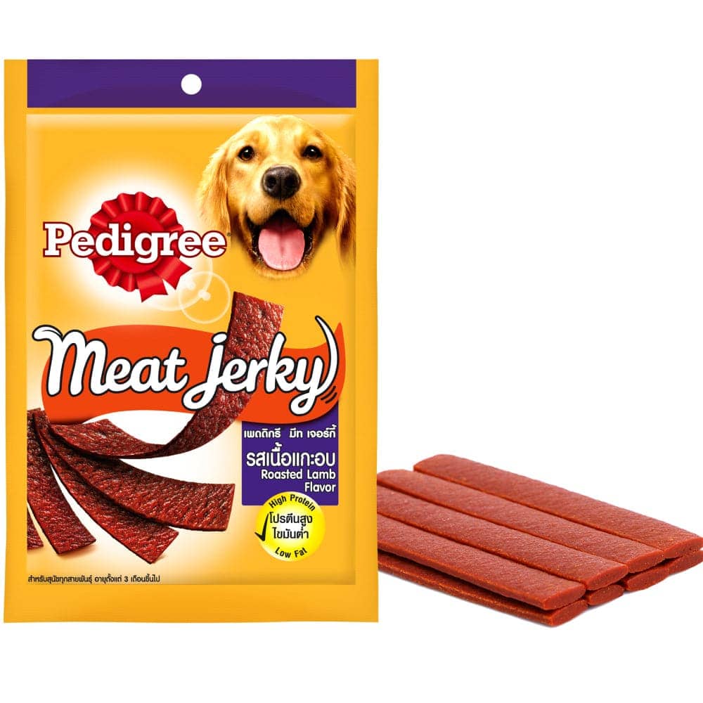 Pedigree Roasted Lamb Meat Treats and Barbecued Chicken Meat Jerky Adult Dog Treats Combo (12+12) - Image 4