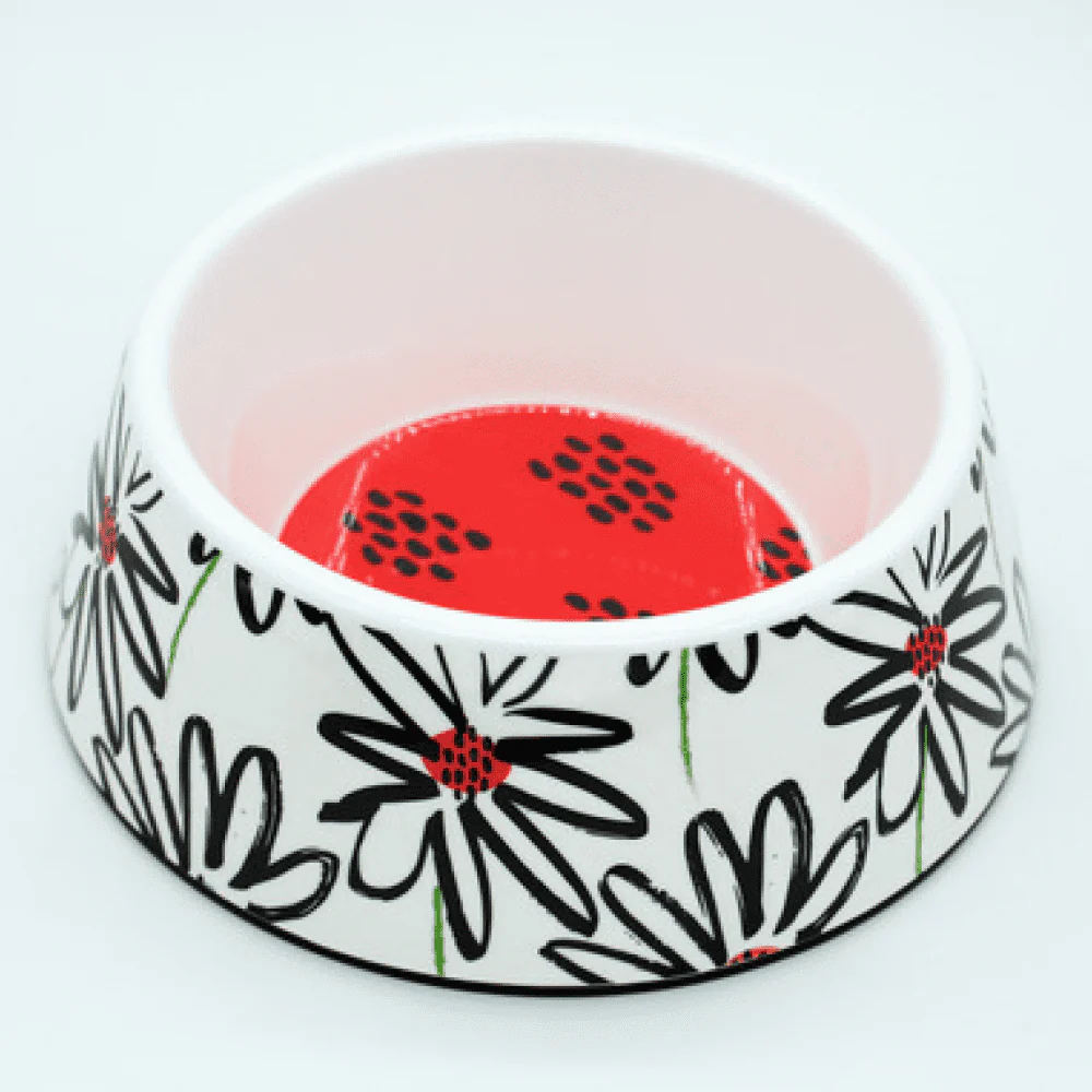 Peetara Flower Designer Melamine Bowl for Dogs and Cats - Image 2