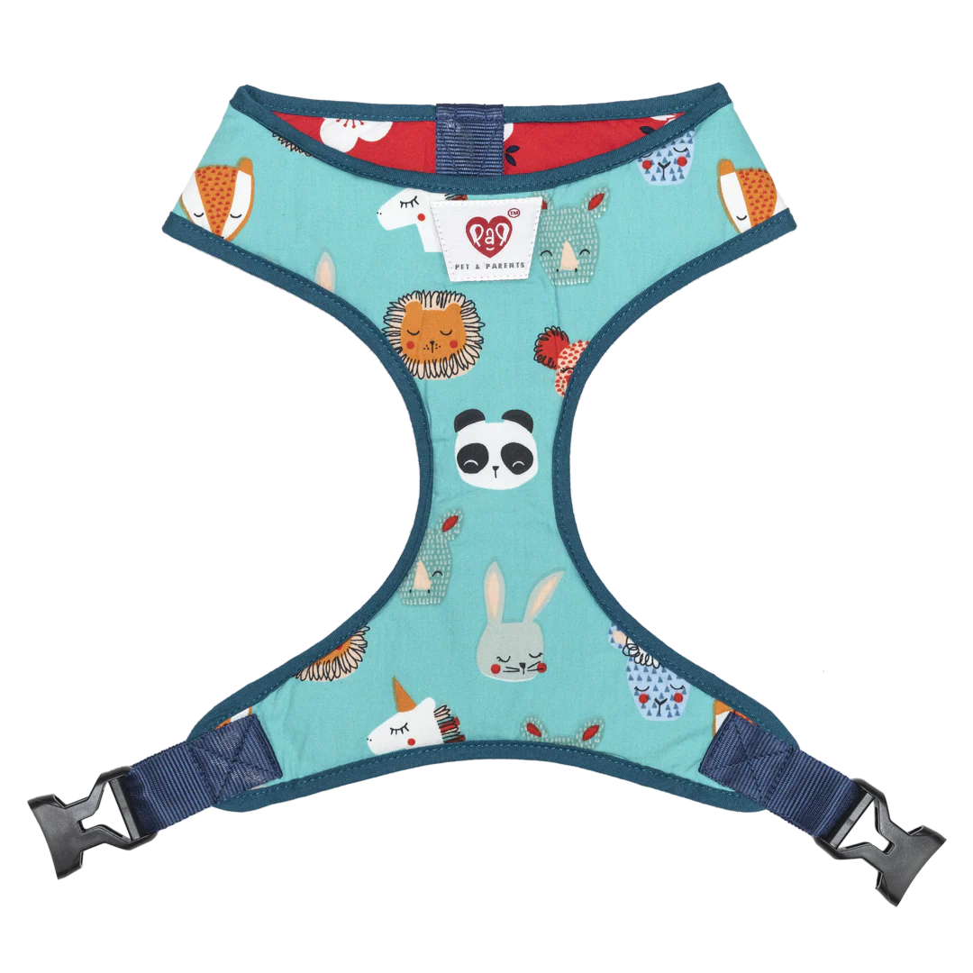 Pet And Parents Floral Cartoon Reversible Harness for Dogs - Image 3