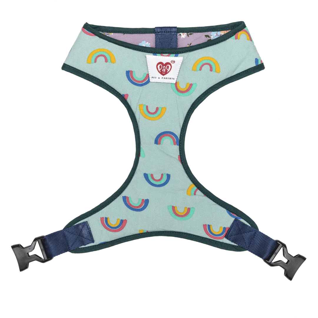 Pet And Parents Floral Rainbow Reversible Harness for Dogs - Image 4
