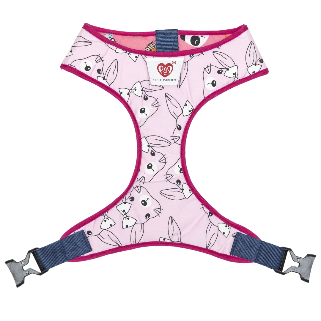Pet And Parents Pink Faces Reversible Harness for Dogs - Image 4