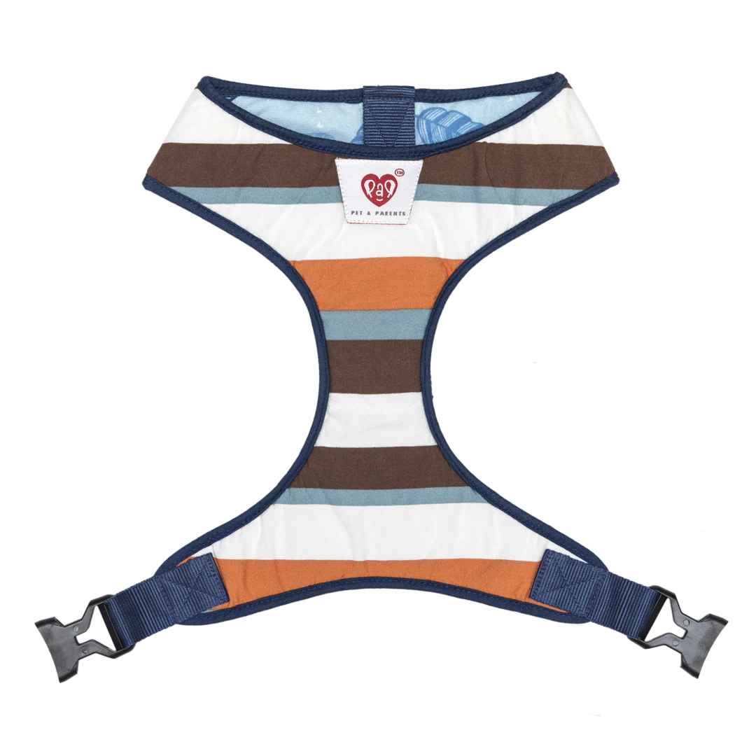 Pet And Parents Stripy Feathers Reversible Harness for Dogs - Image 4