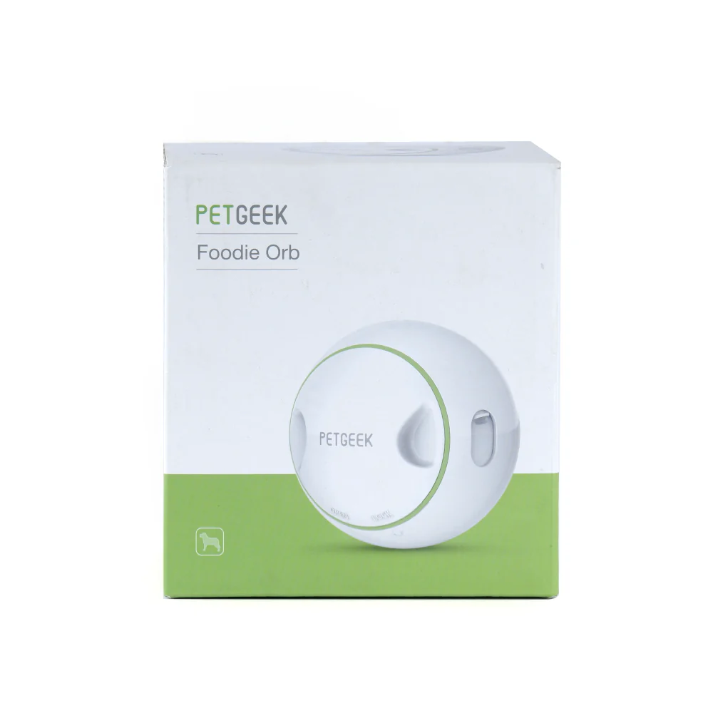 Pet Geek Foodie Orb Rolling Ball Treat Toy for Dogs | For Medium Chewers (White) - Image 2