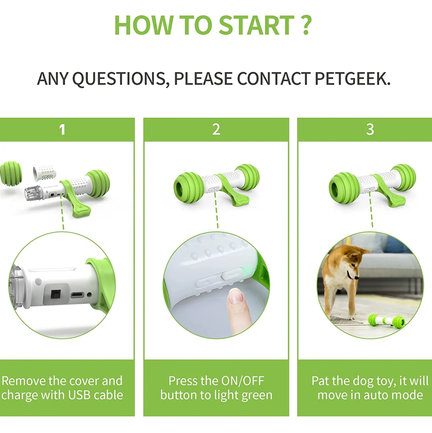 Pet Geek Playbone Toy for Dogs (White/Green) - Image 7