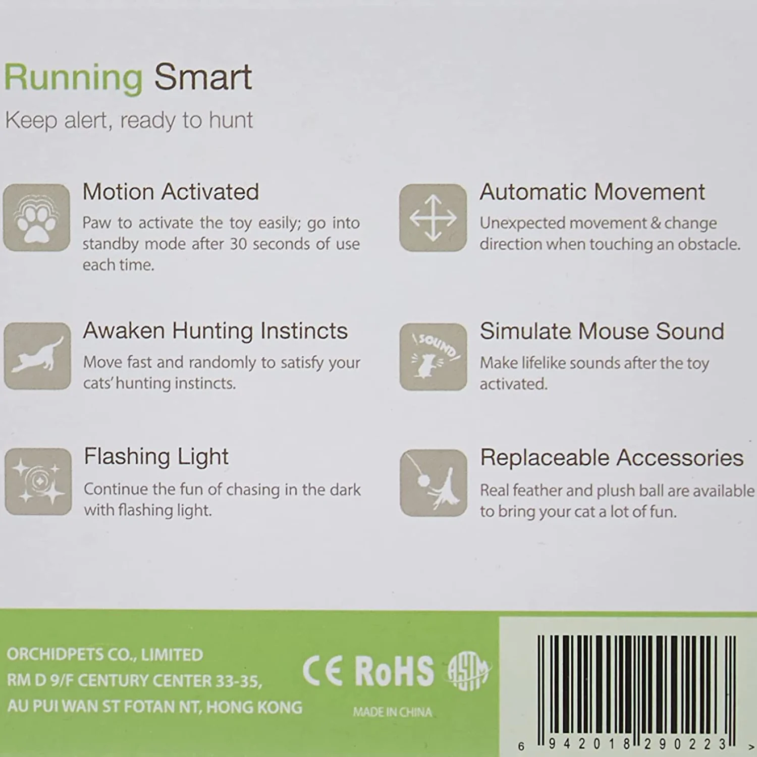 Pet Geek Running Smart Motion Activated Toy for Cats - Image 5