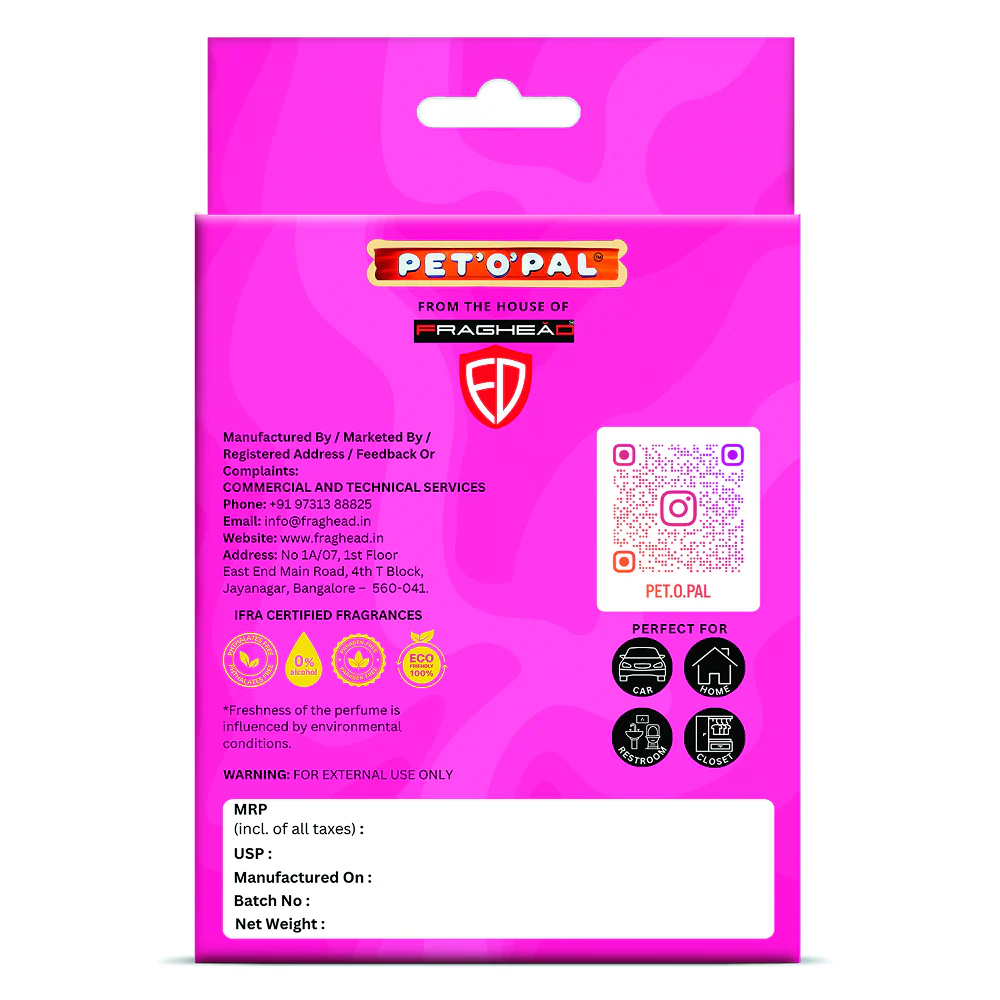PET’O’PAL Rosy Nose Pet Safe Hanging Air Freshener for Car, Home & Pet Spaces - Image 2