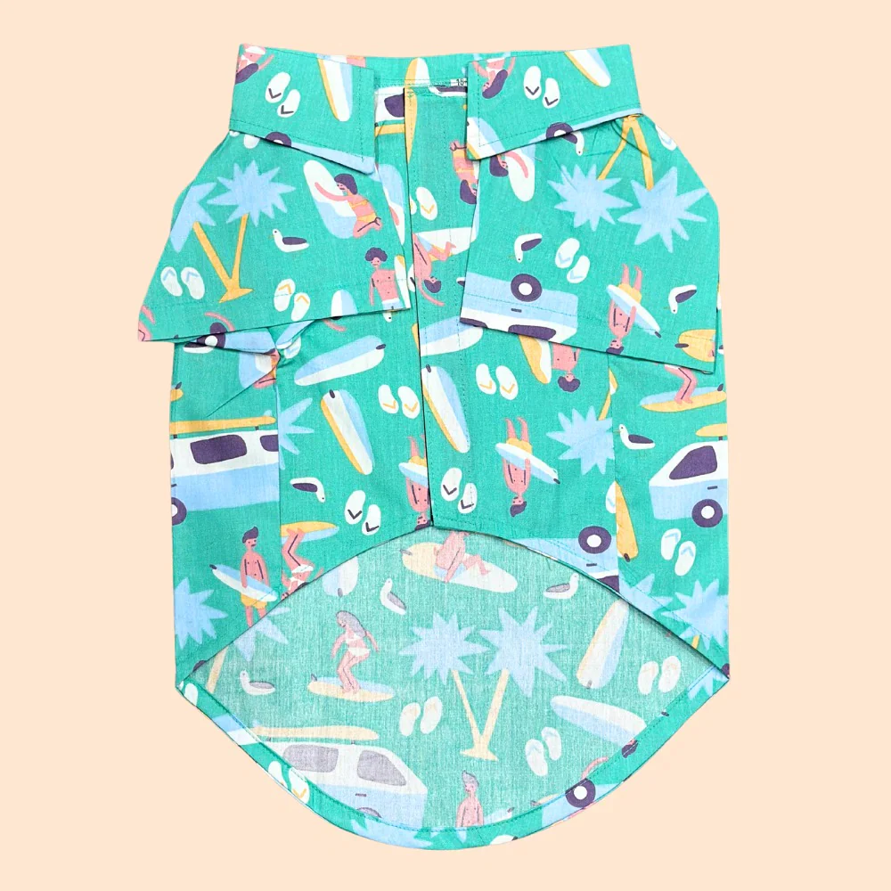 Pet Set Go Beach Club Cotton Shirt for Dogs (Blue) - Image 5