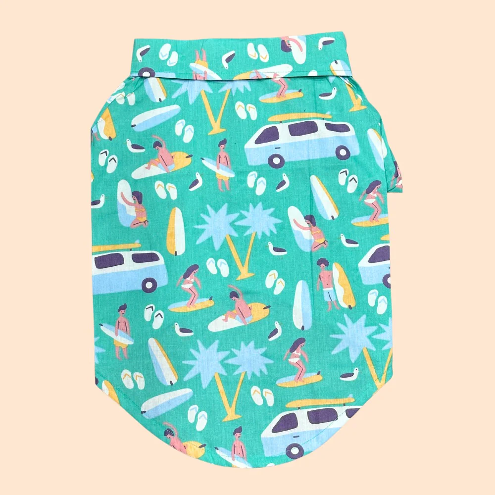Pet Set Go Beach Club Cotton Shirt for Dogs (Blue) - Image 6