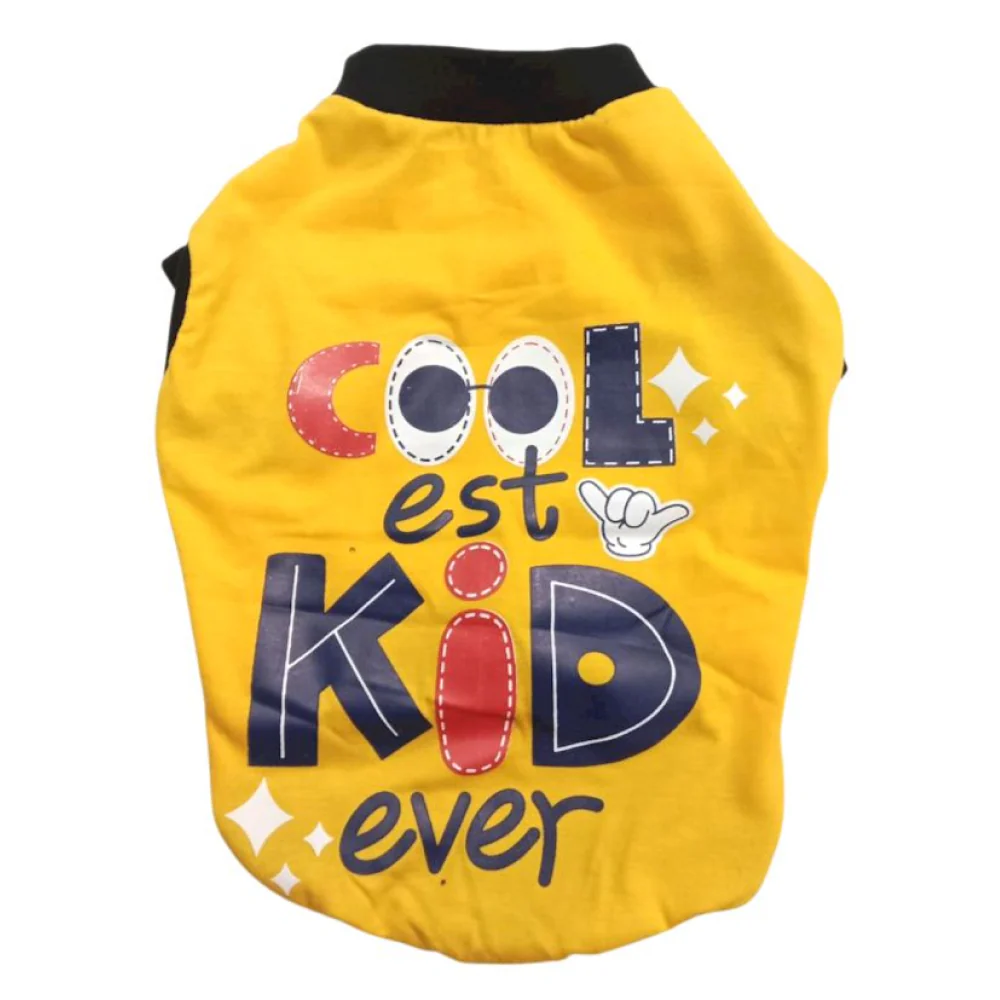 Pet Set Go Coolest Kid Ever Sleeveless T-shirt for Dogs (Yellow) - Image 4