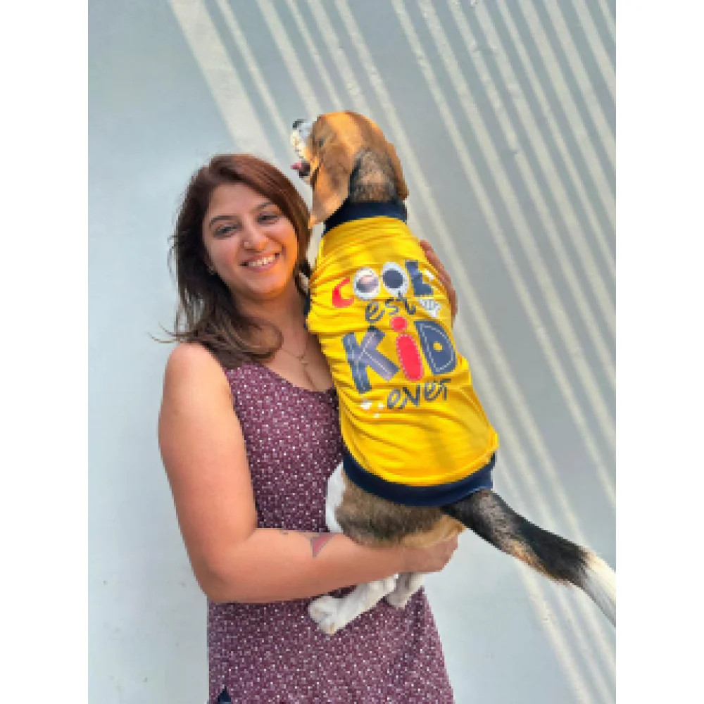 Pet Set Go Coolest Kid Ever Sleeveless T-shirt for Dogs (Yellow) - Image 7