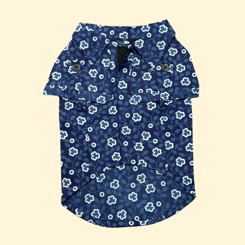 Pet Set Go Cotton Shirt for Dogs (Indigo) - Image 4