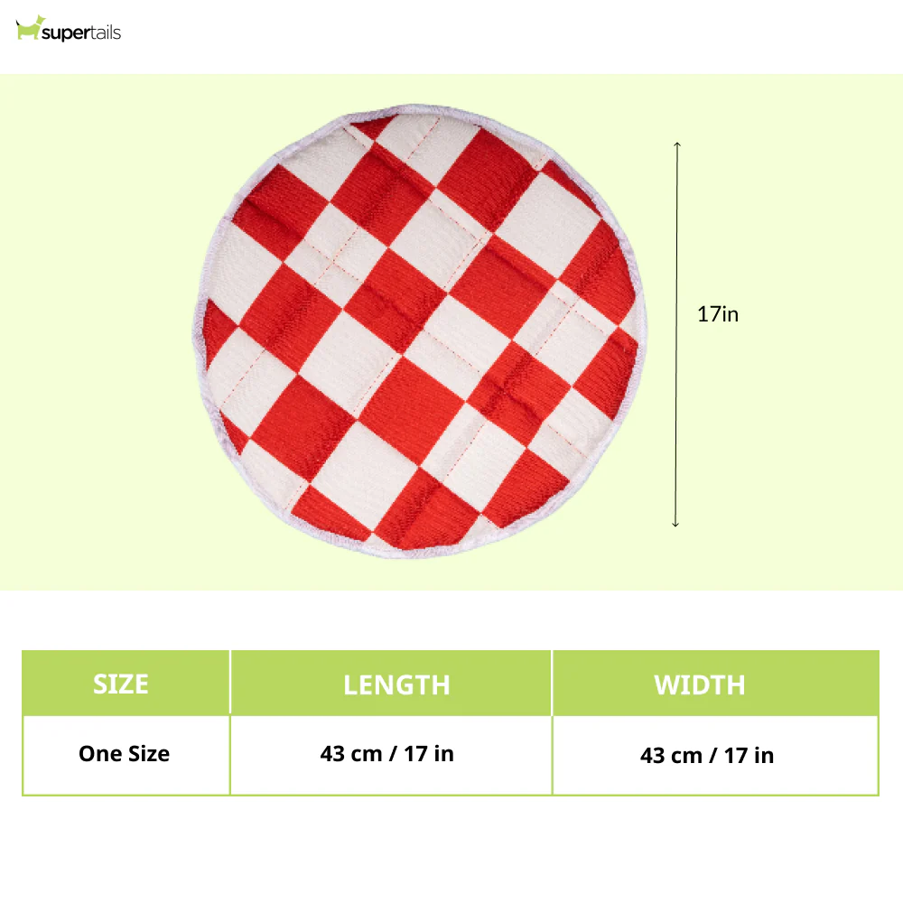 Pet Set Go Cozy Checks Mat for Cats (Red) - Image 2