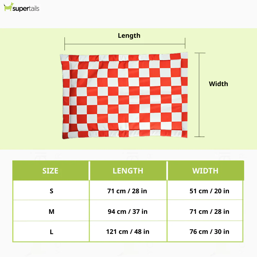 Pet Set Go Cozy Checks Mat for Dogs and Cats (Red) - Image 12