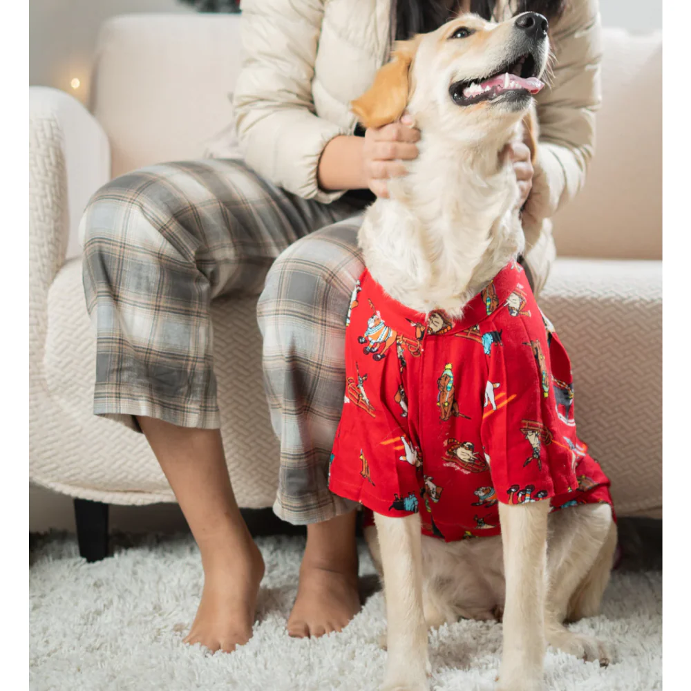 Pet Set Go Dashing through the Snow Shirt for Dogs (Red) - Image 4