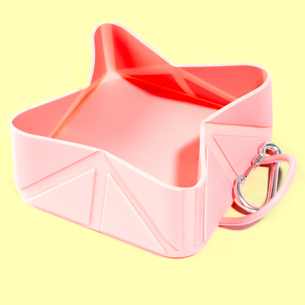 Pet Set Go  Foldable Square Bowl for Dogs (Pink) - Image 5