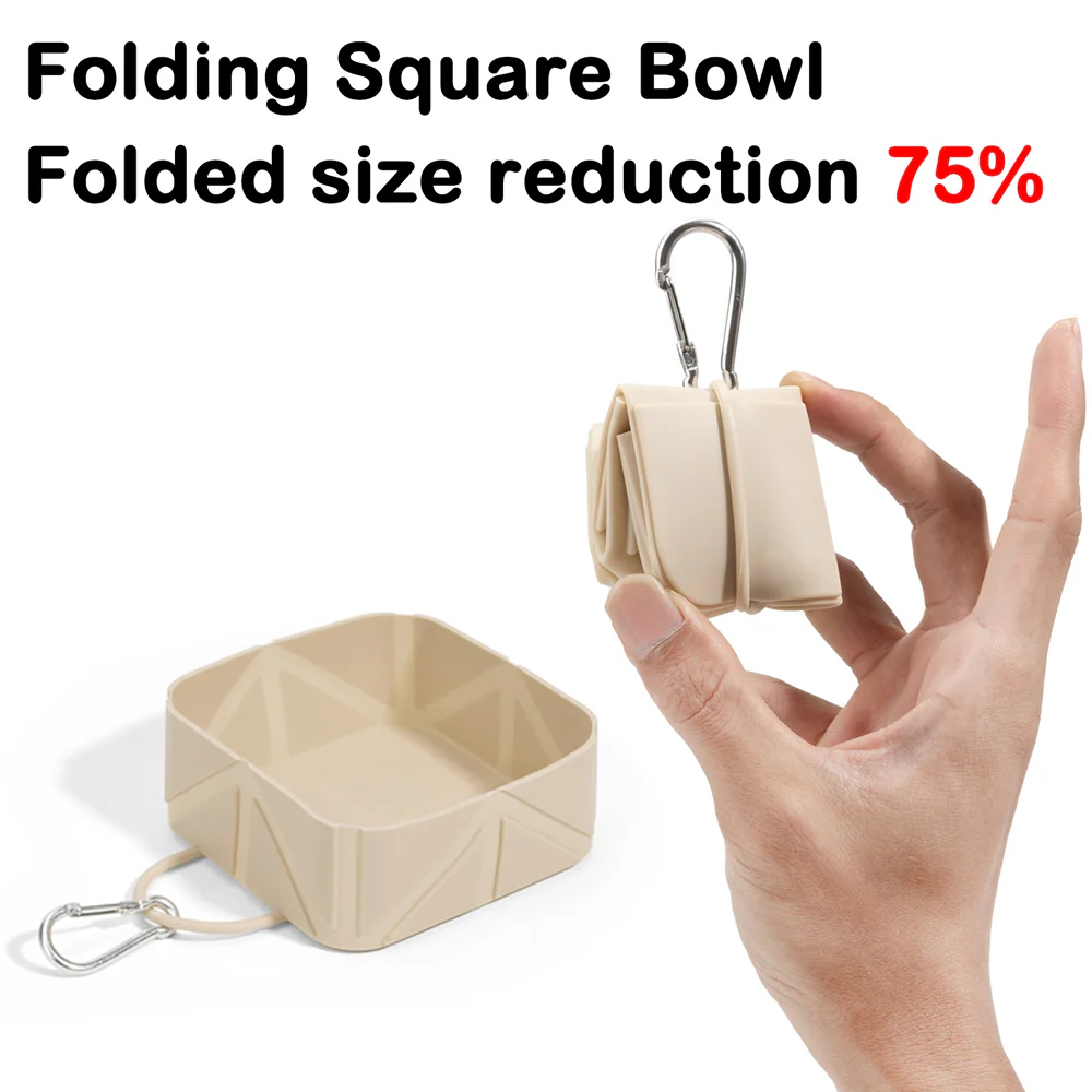 Pet Set Go  Foldable Square Bowl for Dogs (Purple) - Image 3