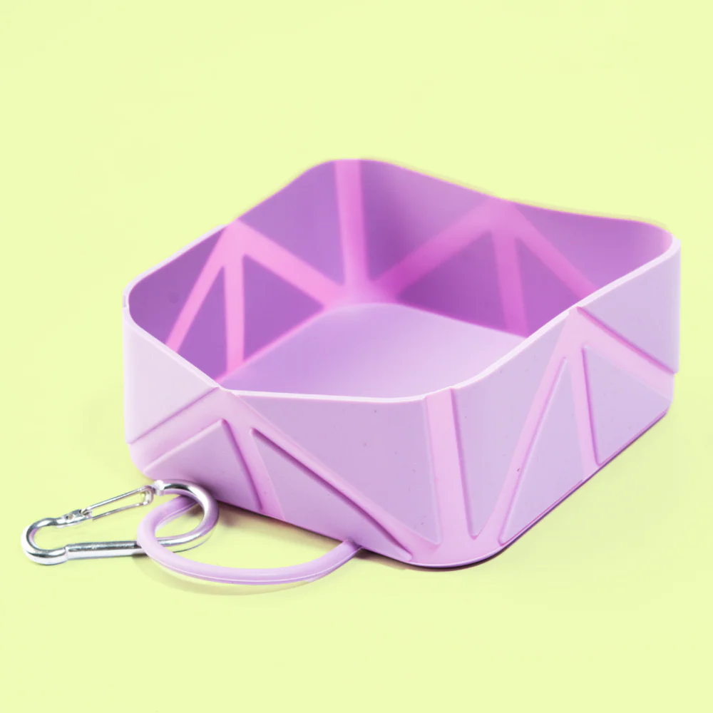 Pet Set Go  Foldable Square Bowl for Dogs (Purple) - Image 5