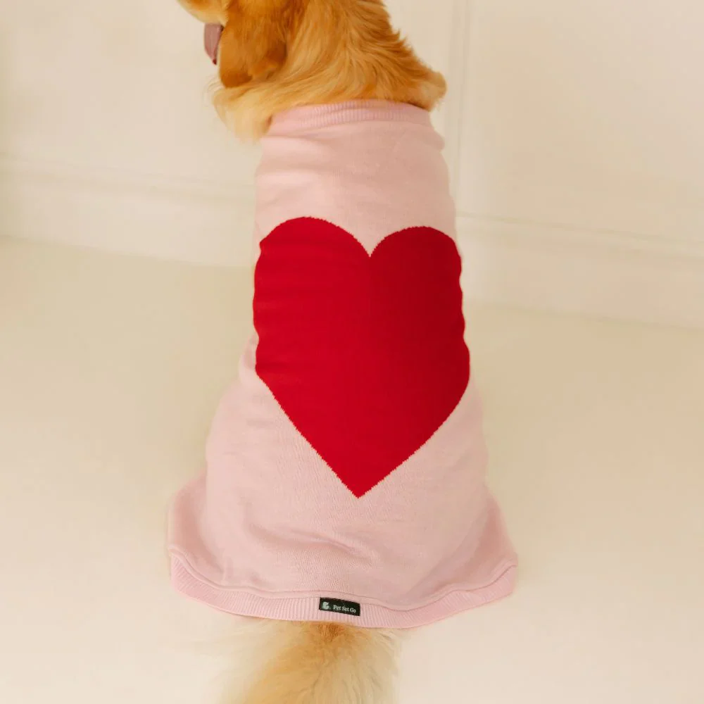 Pet Set Go Ira’s Sweater for Dogs and Cats (Red & Pink) - Image 2