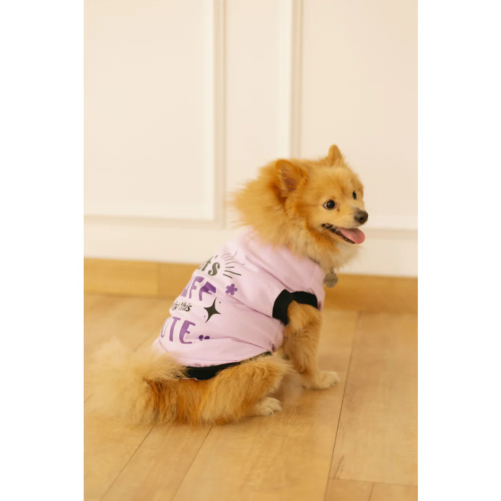 Pet Set Go Its Ruff Being This Cute T-Shirt for Dogs (Light Voilet) - Image 4