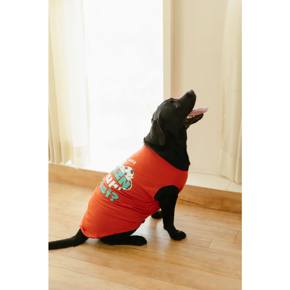 Pet Set Go Main Aur Aalsi T-shirt for Dog (Red) - Image 10