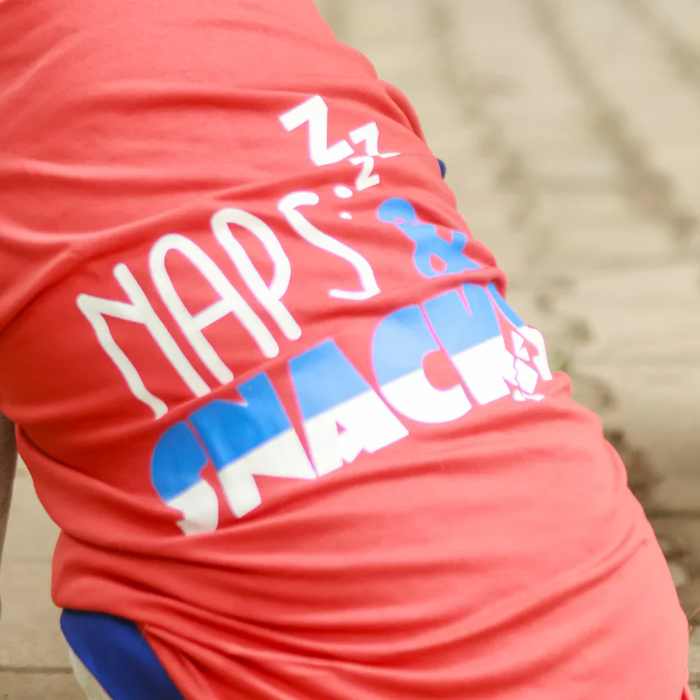 Pet Set Go Naps & Snacks T Shirt for Dogs (Red) - Image 2