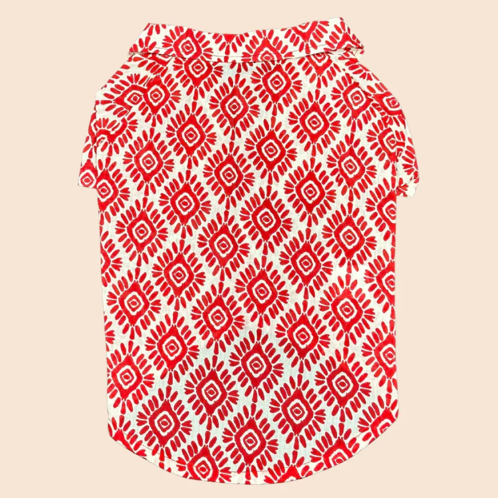 Pet Set Go Noor Cotton Shirt for Dogs (Red) - Image 2