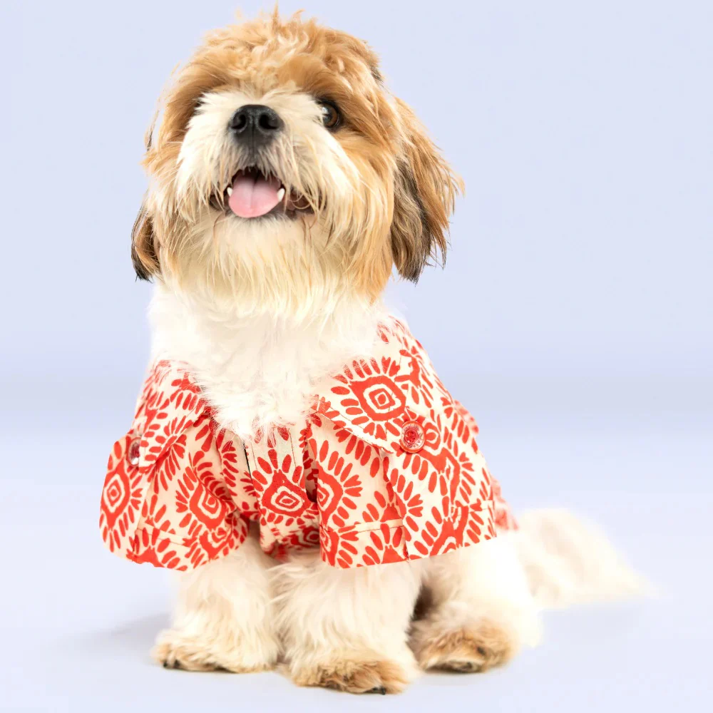 Pet Set Go Noor Cotton Shirt for Dogs (Red) - Image 4