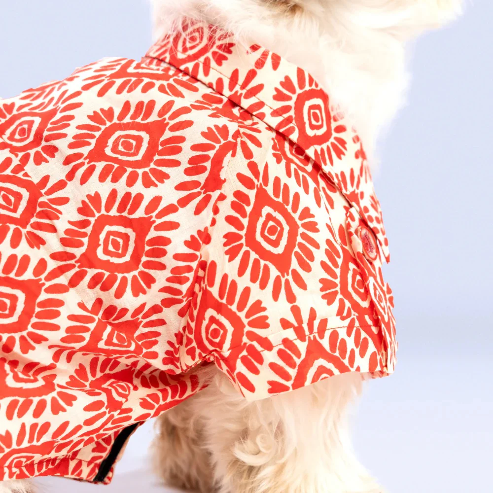 Pet Set Go Noor Cotton Shirt for Dogs (Red) - Image 6