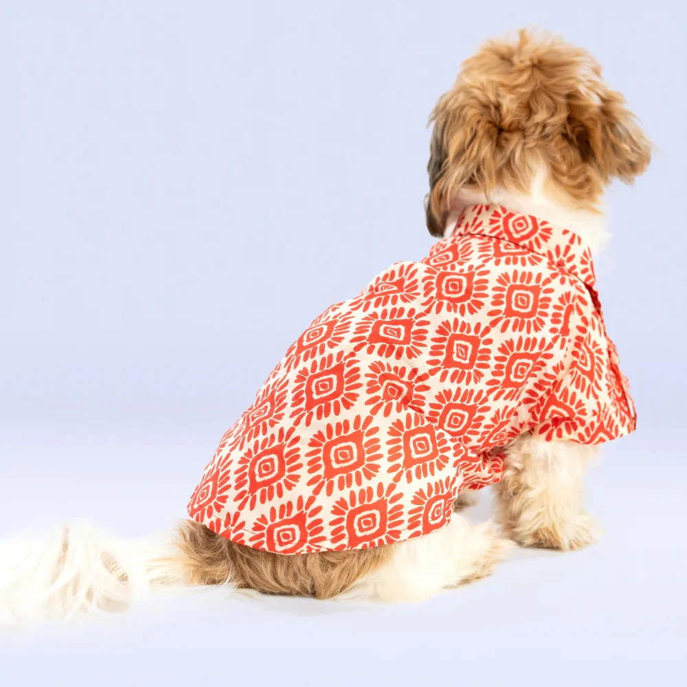 Pet Set Go Noor Cotton Shirt for Dogs (Red) - Image 7