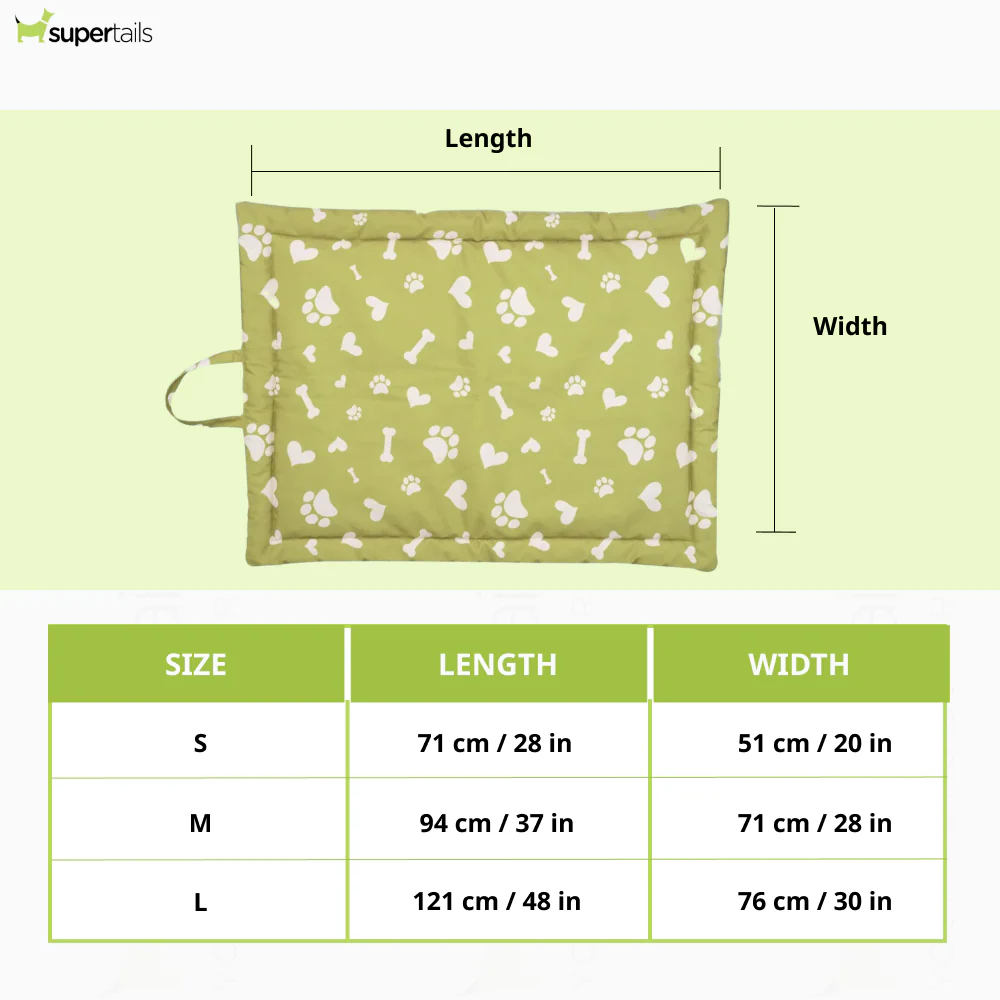 Pet Set Go Paw and Bones Heaven Mat for Dogs and Cats (Green) - Image 10