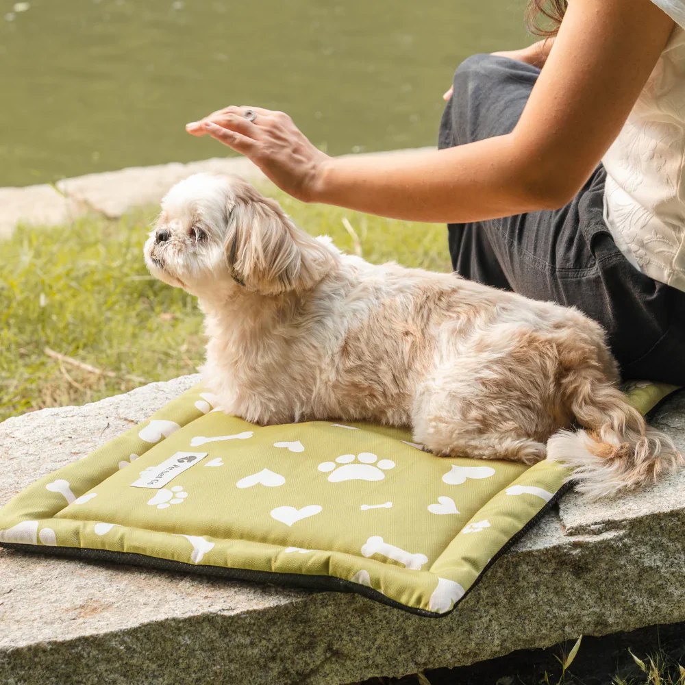 Pet Set Go Paw and Bones Heaven Mat for Dogs and Cats (Green) - Image 3