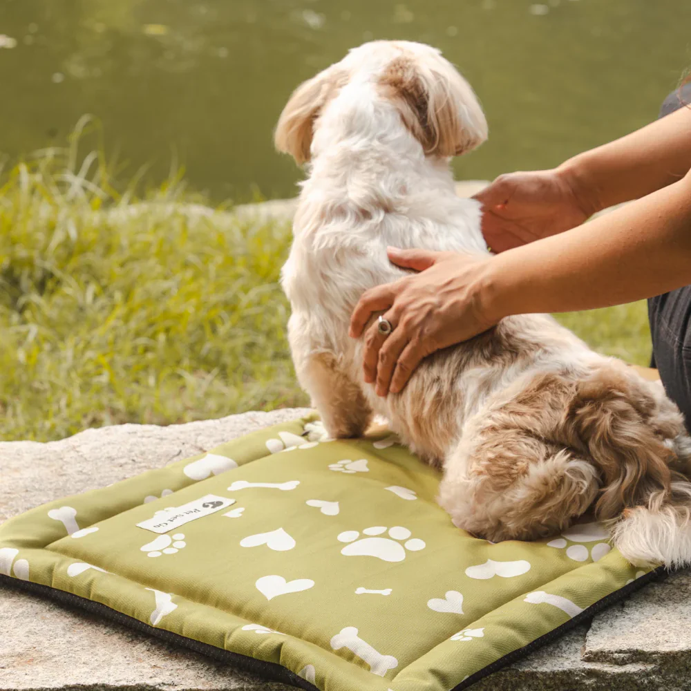 Pet Set Go Paw and Bones Heaven Mat for Dogs and Cats (Green) - Image 4
