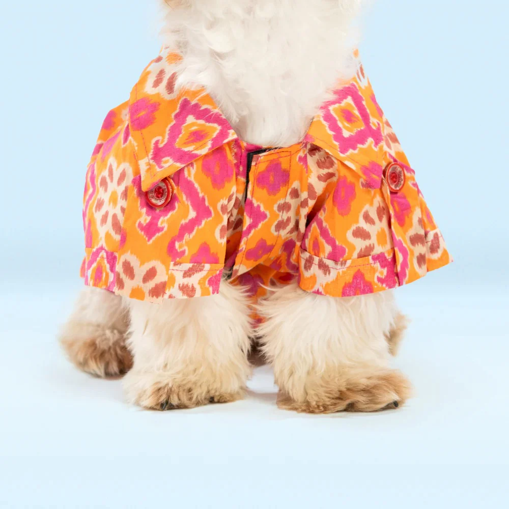 Pet Set Go Phool Cotton Shirt for Dogs (Orange) - Image 2
