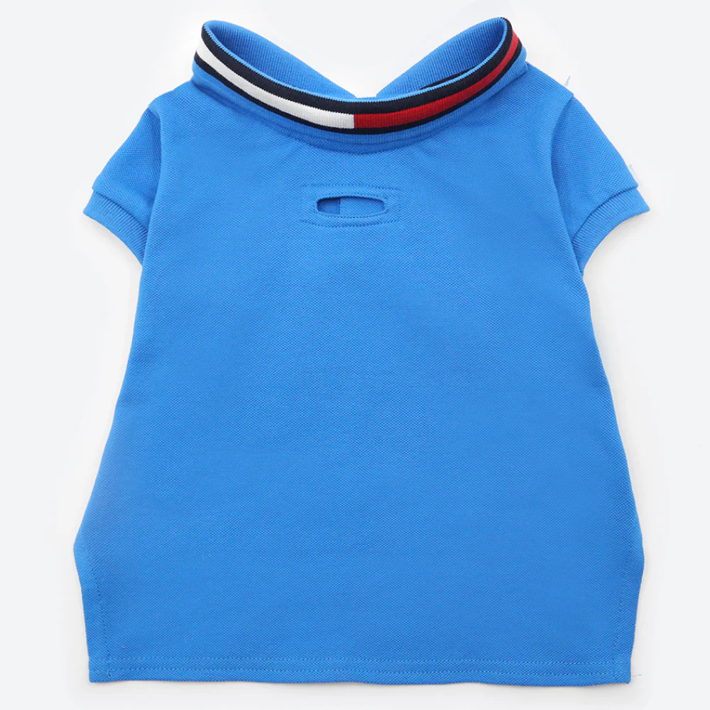 Tommy Hilfiger Flag Collar and Cluff Polo Tshirt for Dogs (Shocking Blue) - Image 4