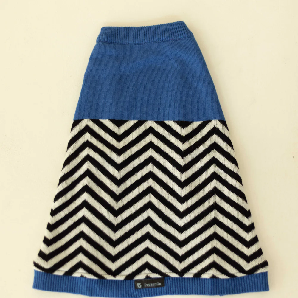 Pet Set Go Raisin’s Sweater for Dogs and Cats (Blue & Black) - Image 7