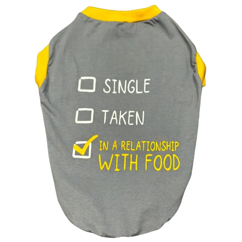 Pet Set Go Single Taken In Relationship Sleeveless Tshirt for Dogs (Grey) - Image 6