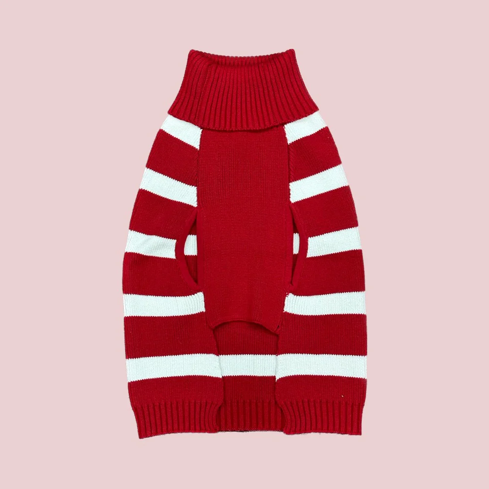 Pet Set Go Striped Sweater for Dogs (Red) - Image 5