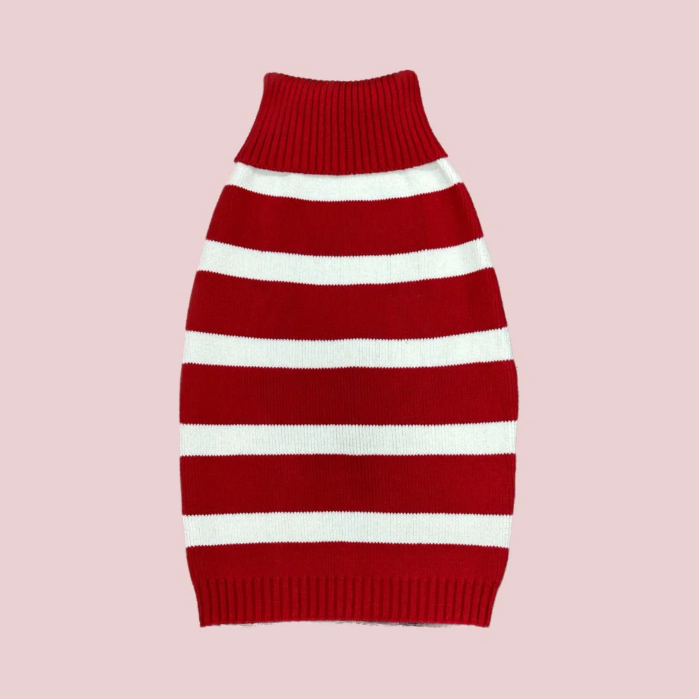 Pet Set Go Striped Sweater for Dogs (Red) - Image 6