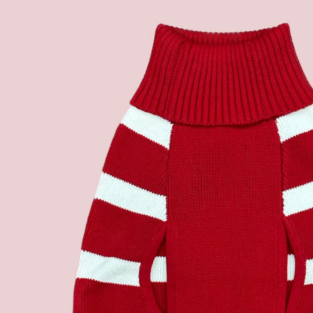 Pet Set Go Striped Sweater for Dogs (Red) - Image 8