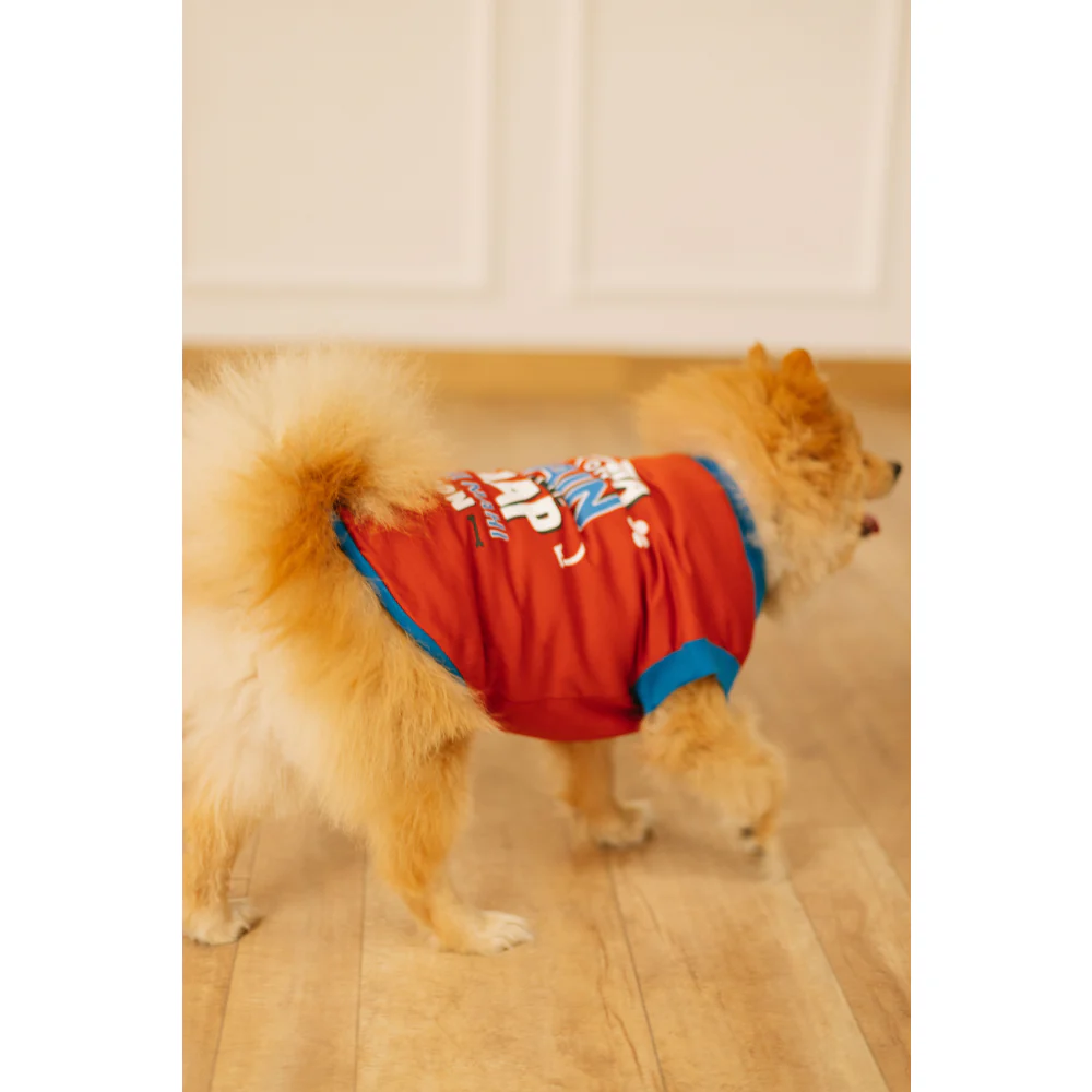 Pet Set Go Sunta Toh Mein Baap Ki Nahi T-shirt (Red) - Image 4