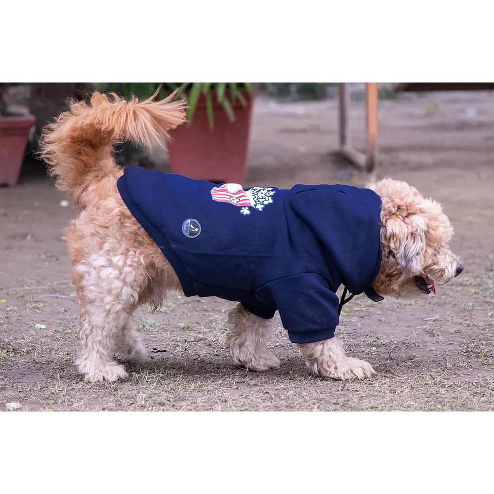 Pet Snugs Popcorn Print Sweatshirt for Dogs (Navy Blue) - Image 4