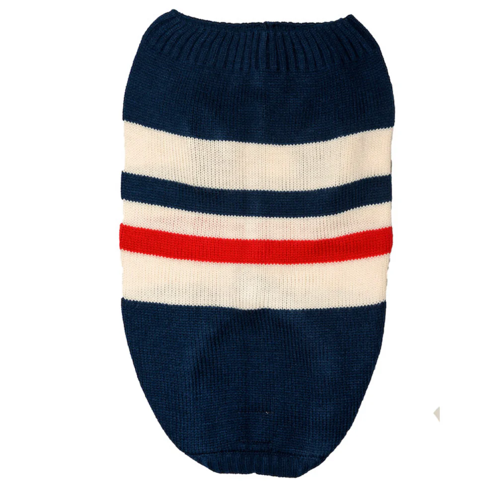 Pet Snugs Stripes Sweaters for Dogs (Blue White & Red) - Image 2