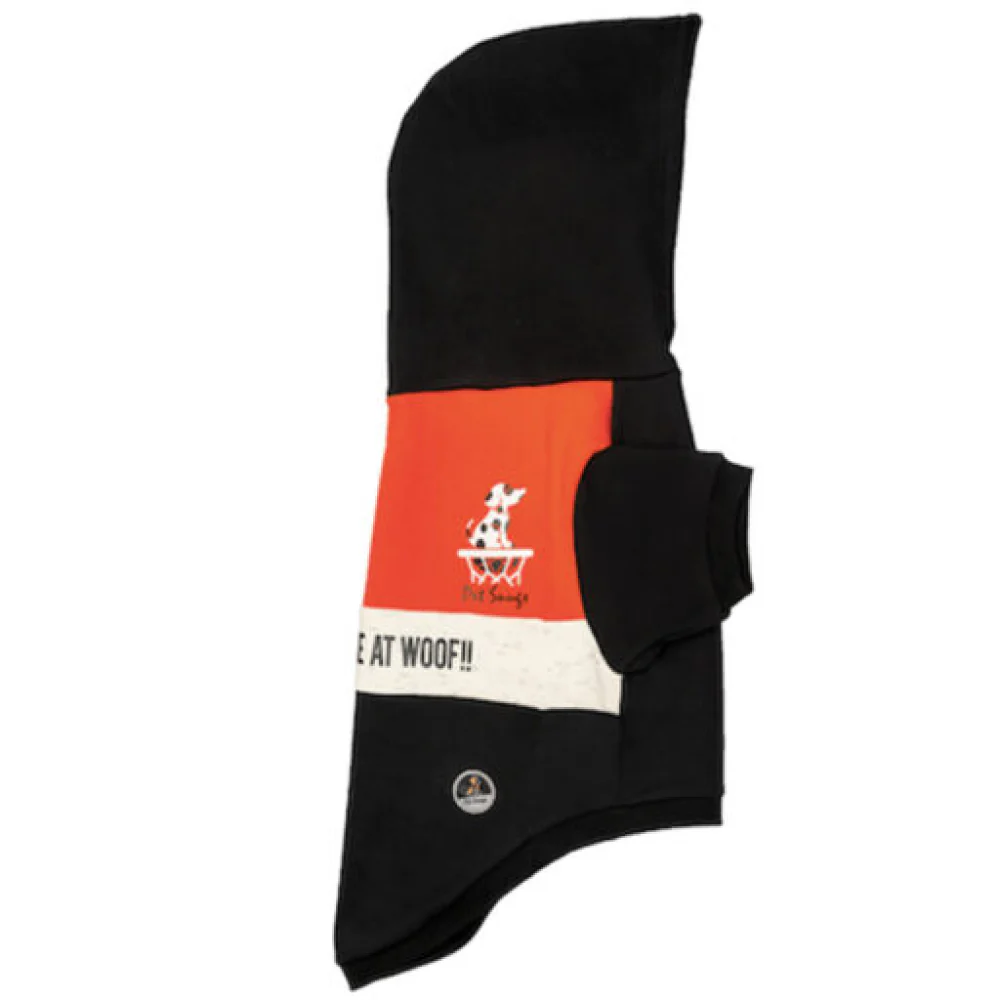 Pet Snugs You Had Me At Woof Sweatshirt for Dogs (Orange White & Black) - Image 2