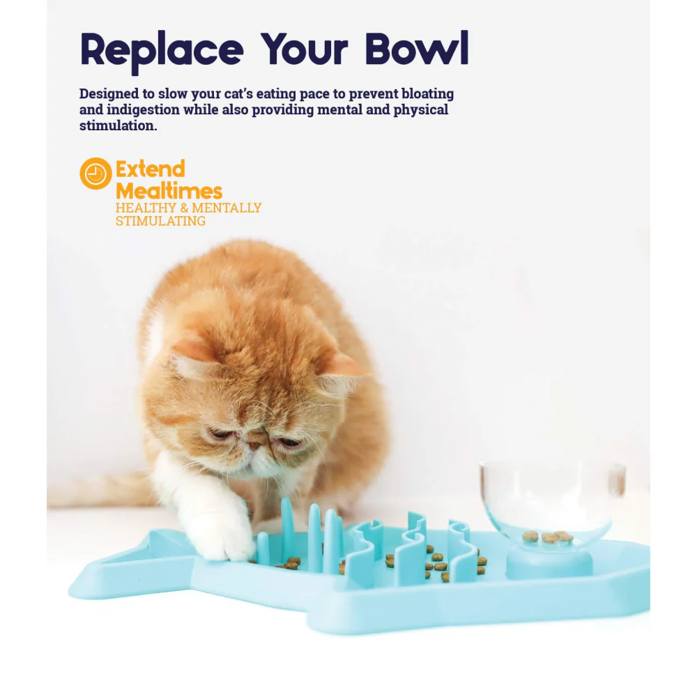 Petstages Hunt N Snack Mat Slow Feeder for Dogs and Cat (Blue) - Image 2